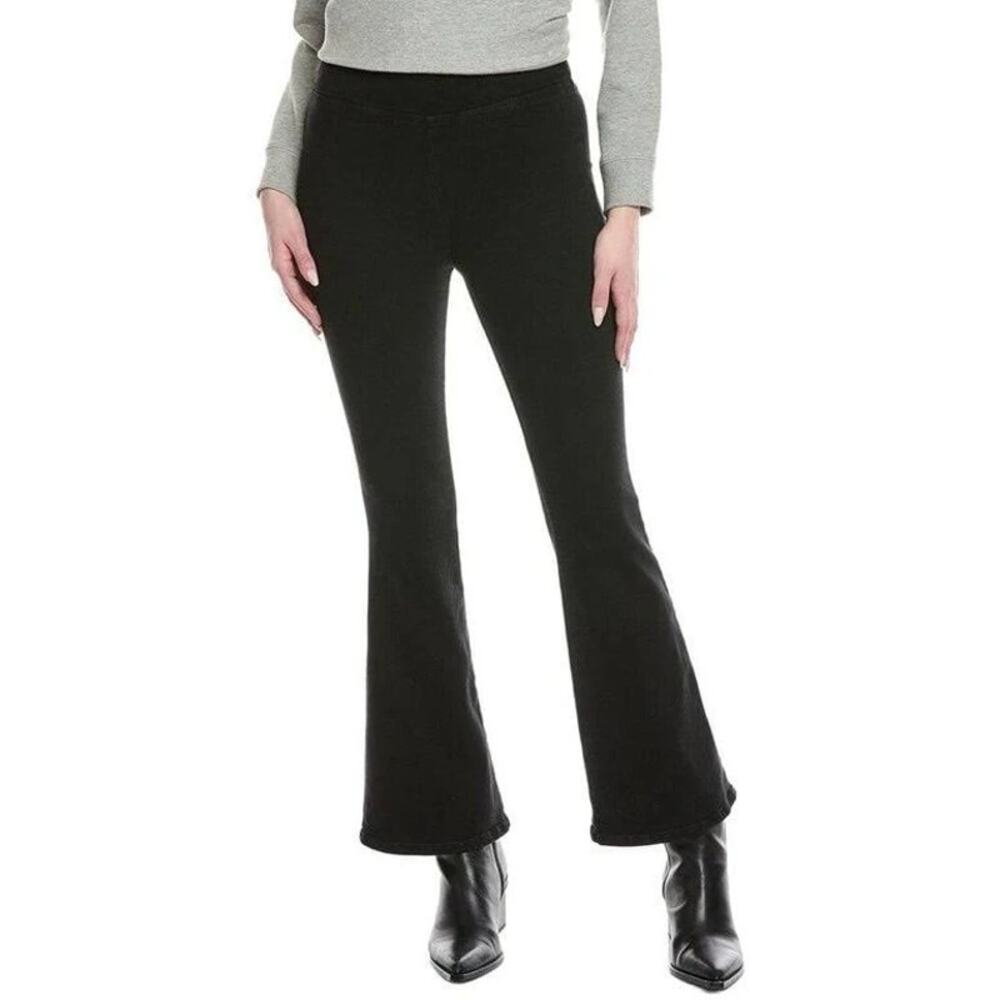 FRAME The Jetset High Rise Flare Jeans in Sheen Noir